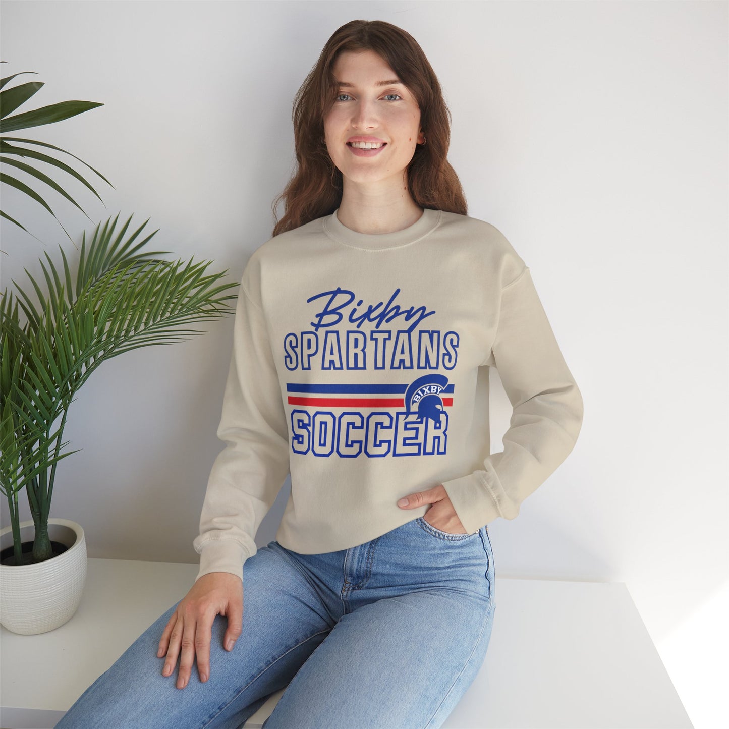 Bixby Spartans Soccer Gildan Sweatshirt