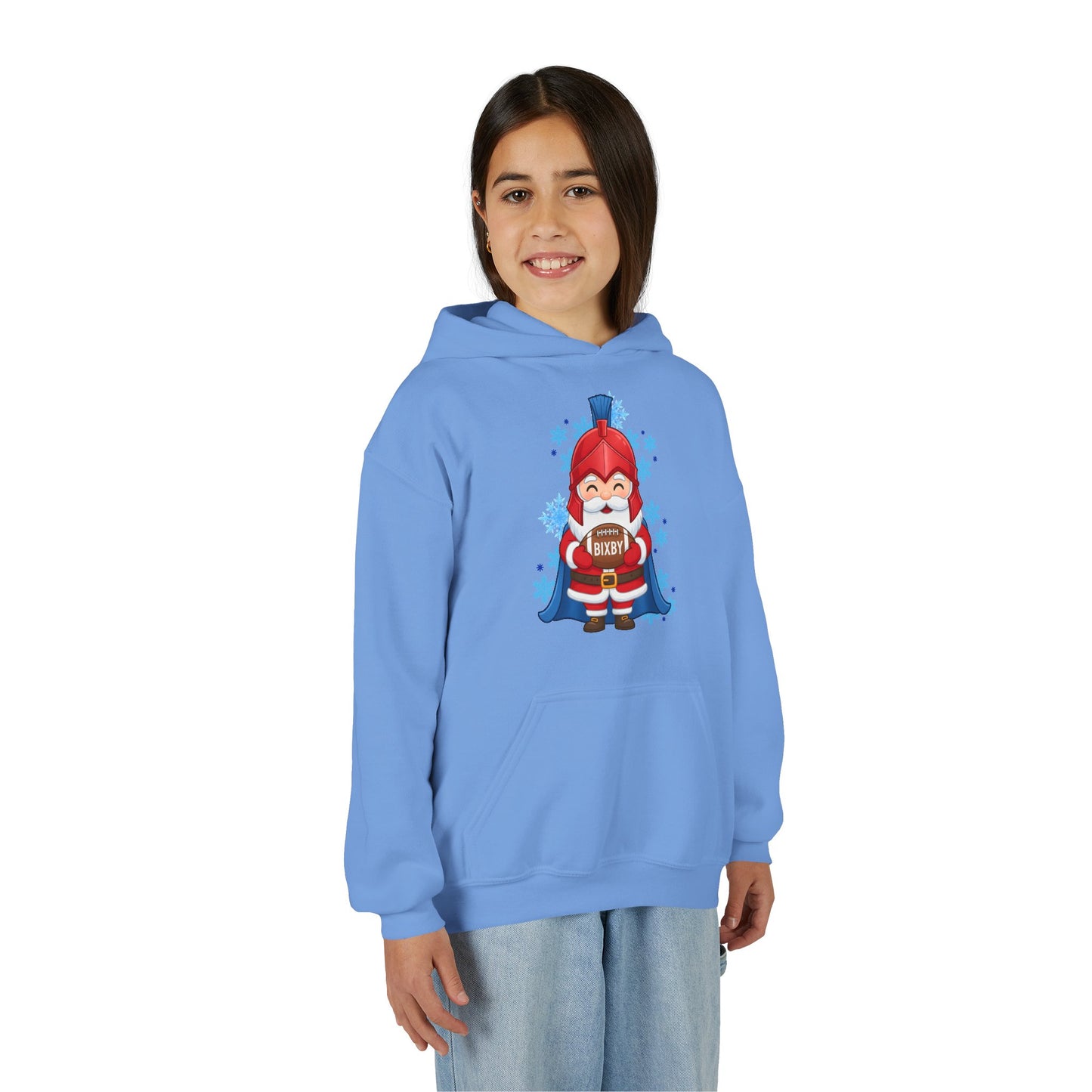 Spartan Football Santa Youth Gildan Hoodie