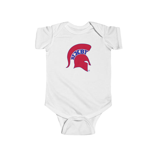Baby Spartan Red Logo Rabbit Skins Onesie