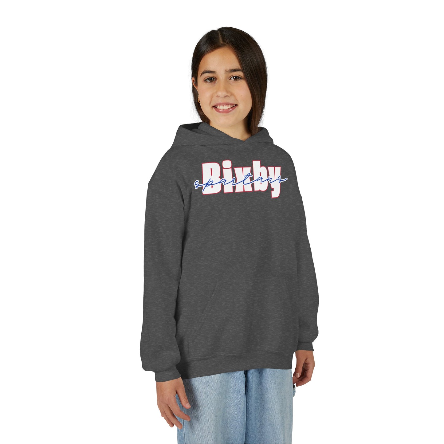 Bixby Spartans Cursive Gildan Hoodie
