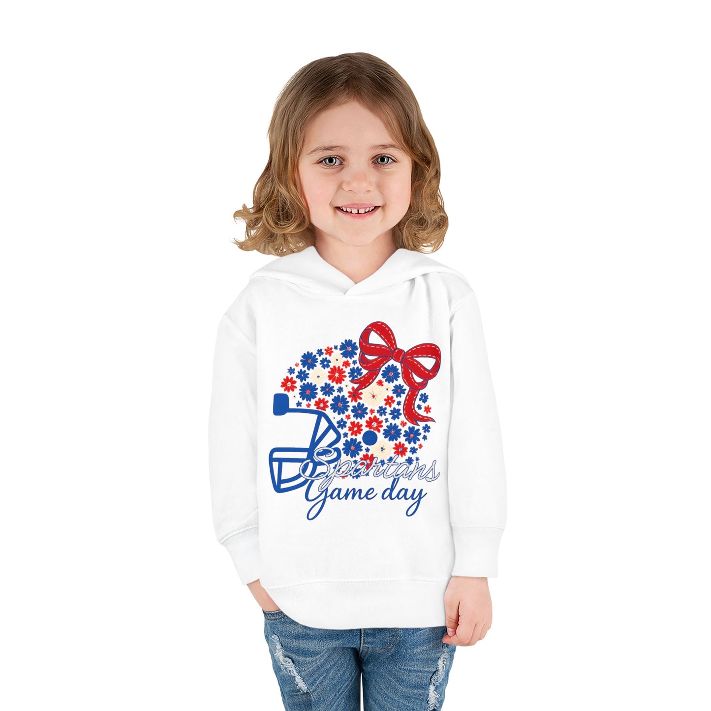 Bixby Spartans Floral Gameday Helmet Toddler Rabbit Skins Hoodie