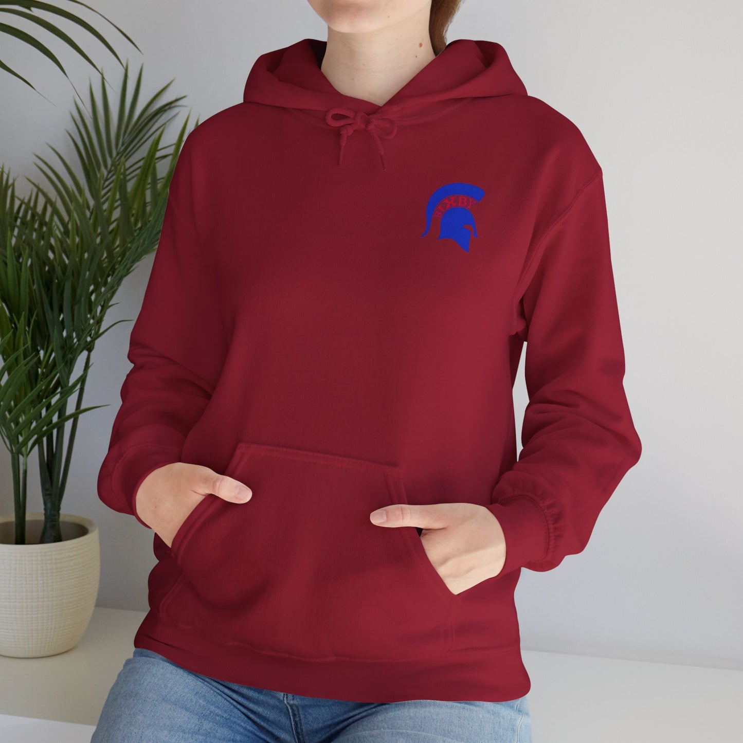 Spartan Blue Logo Gildan Hoodie