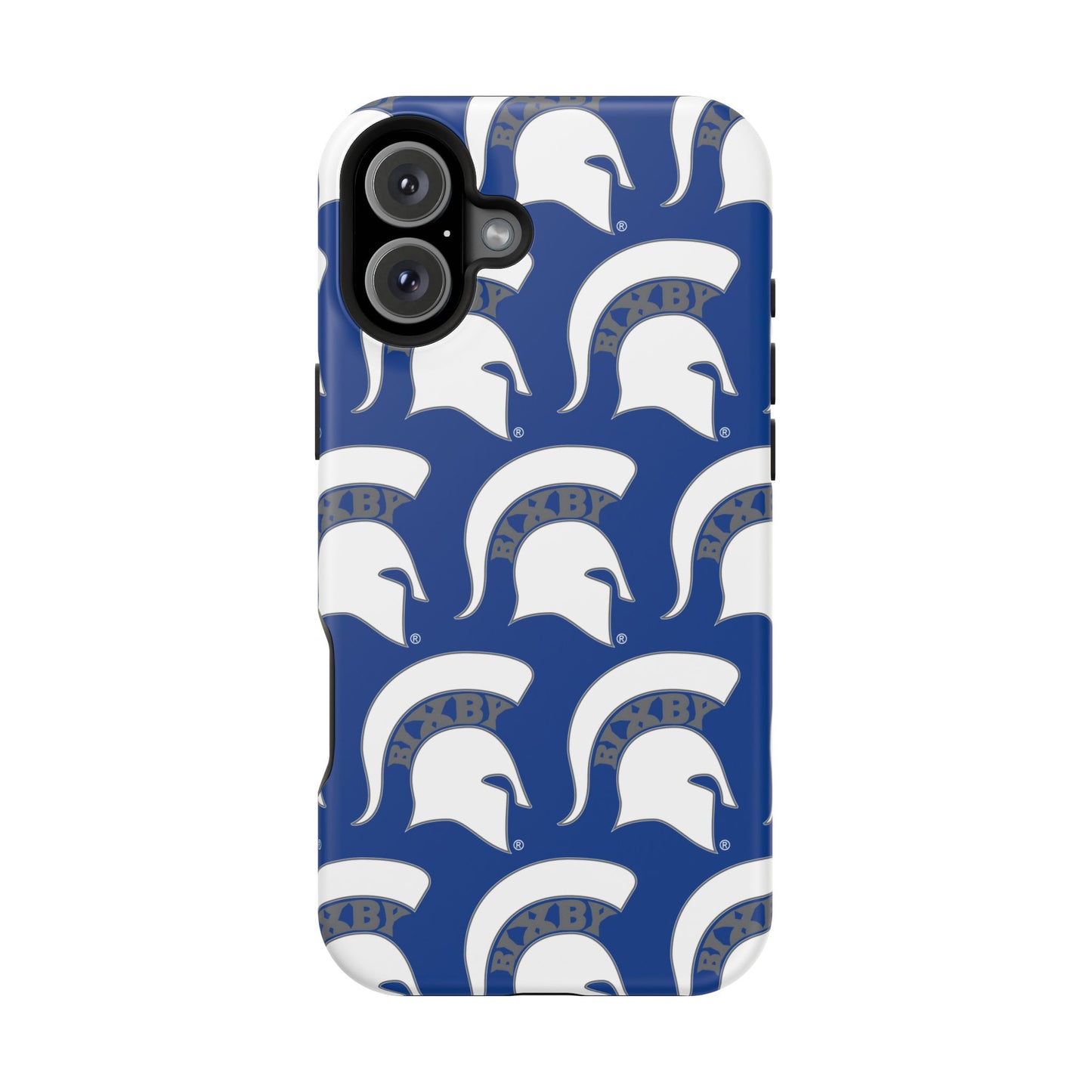 Bixby Spartan White Logo Impact Resistant iPhone Case