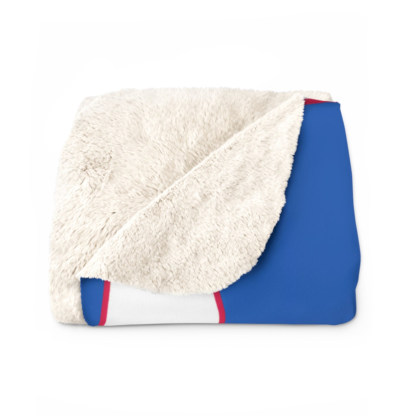 Spartan Blue Large Pattern Logo Comfy Sherpa Fleece Blanket