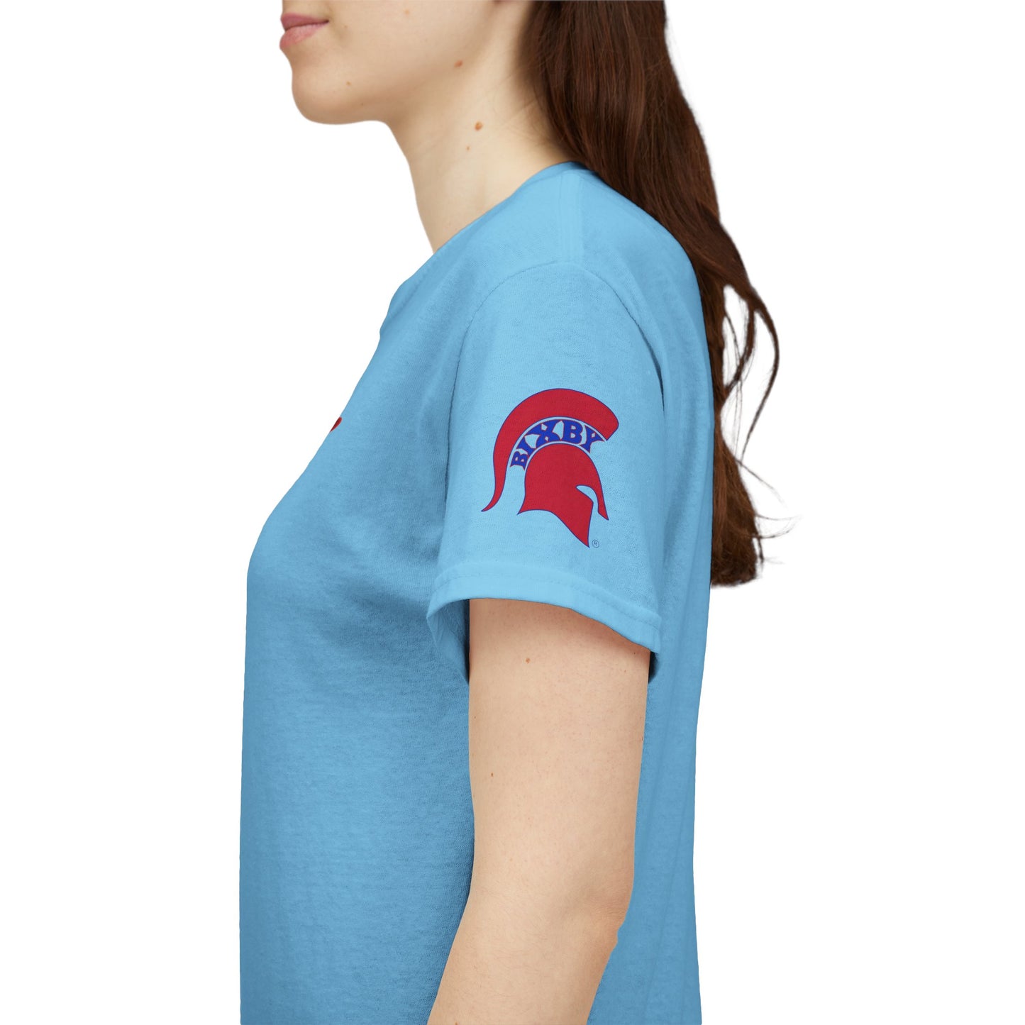 Spartan Educator Fall Design Gildan Tee With Sleeve Logo