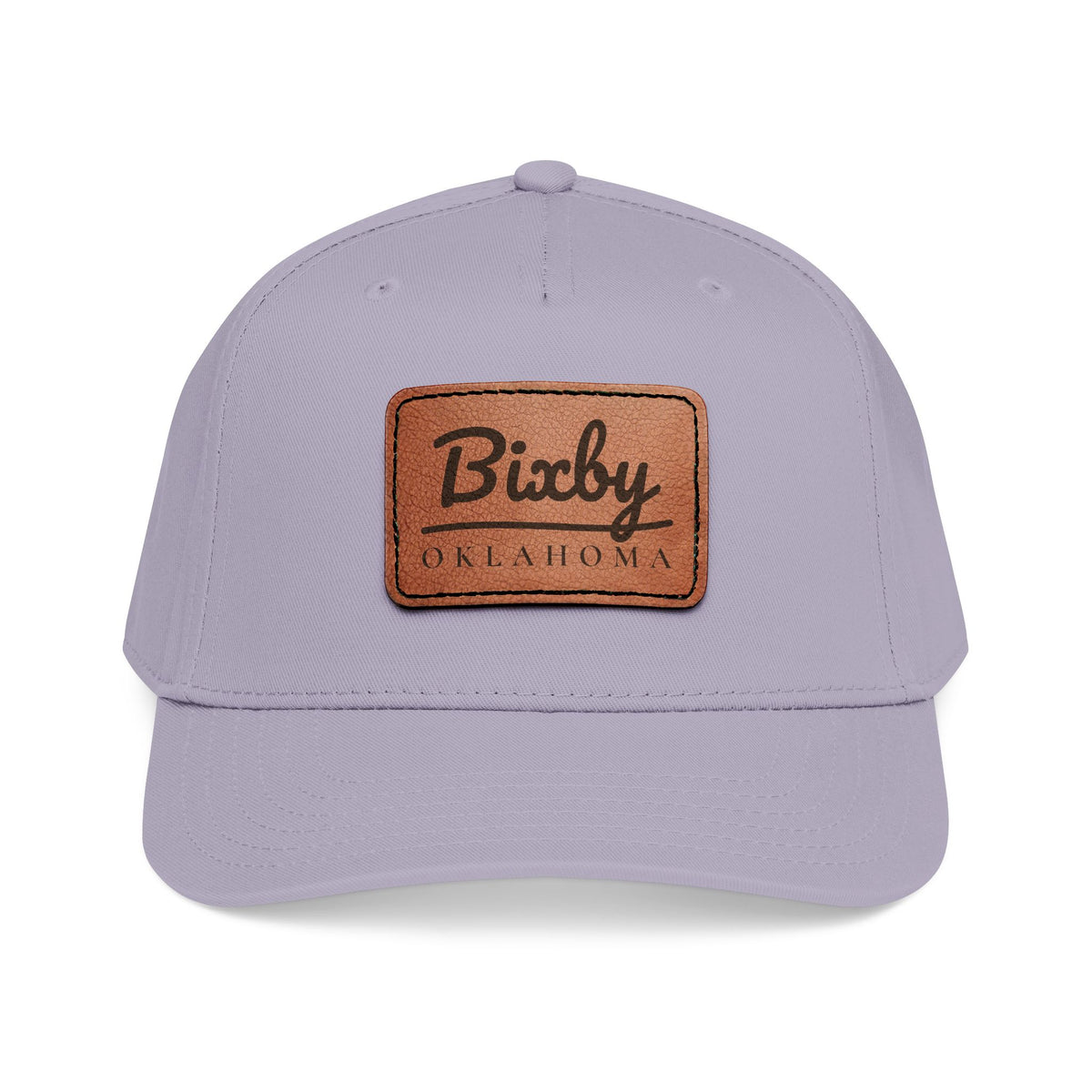 Bixby Garden Script Leather Patch Cap