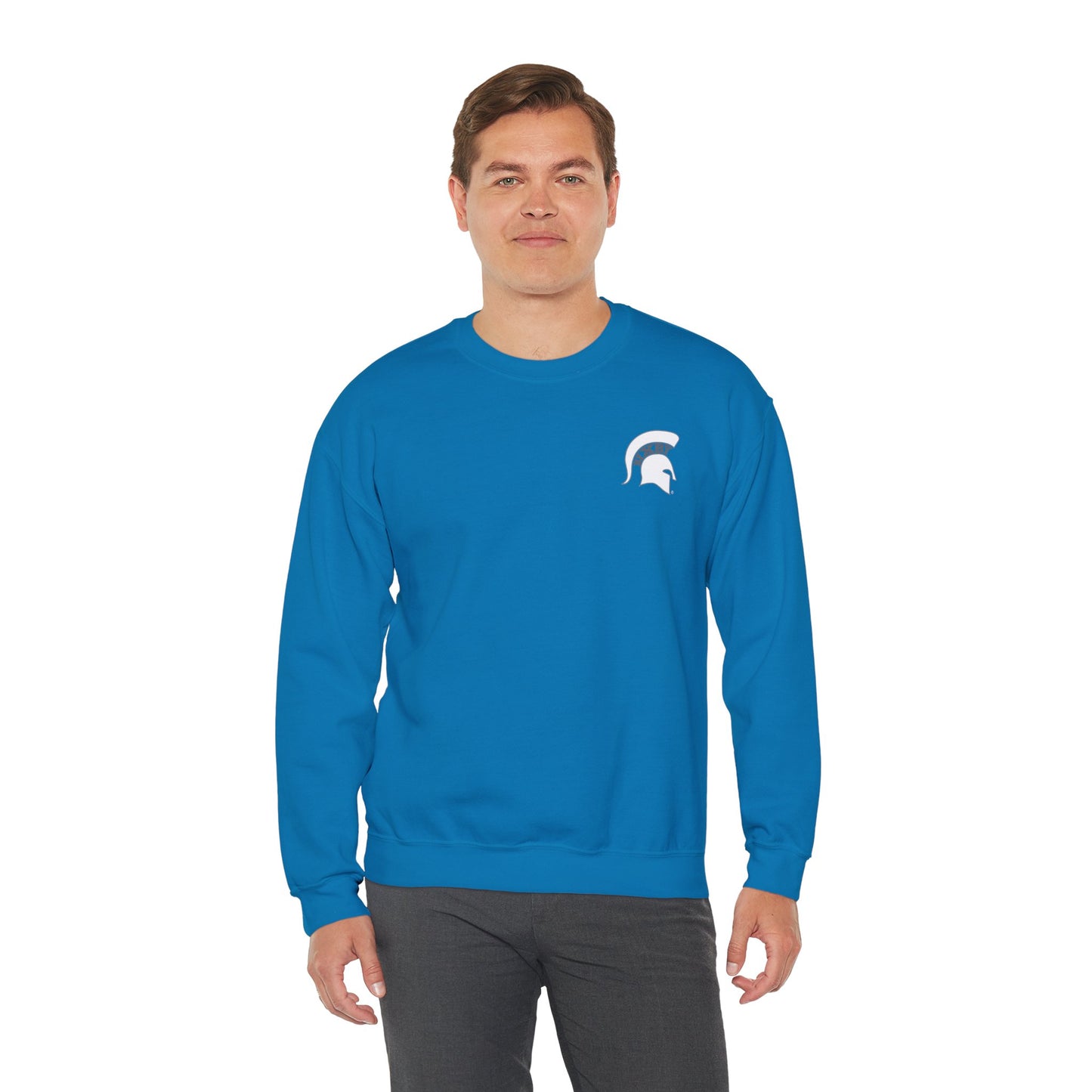 Spartan White Logo Gildan Sweatshirt