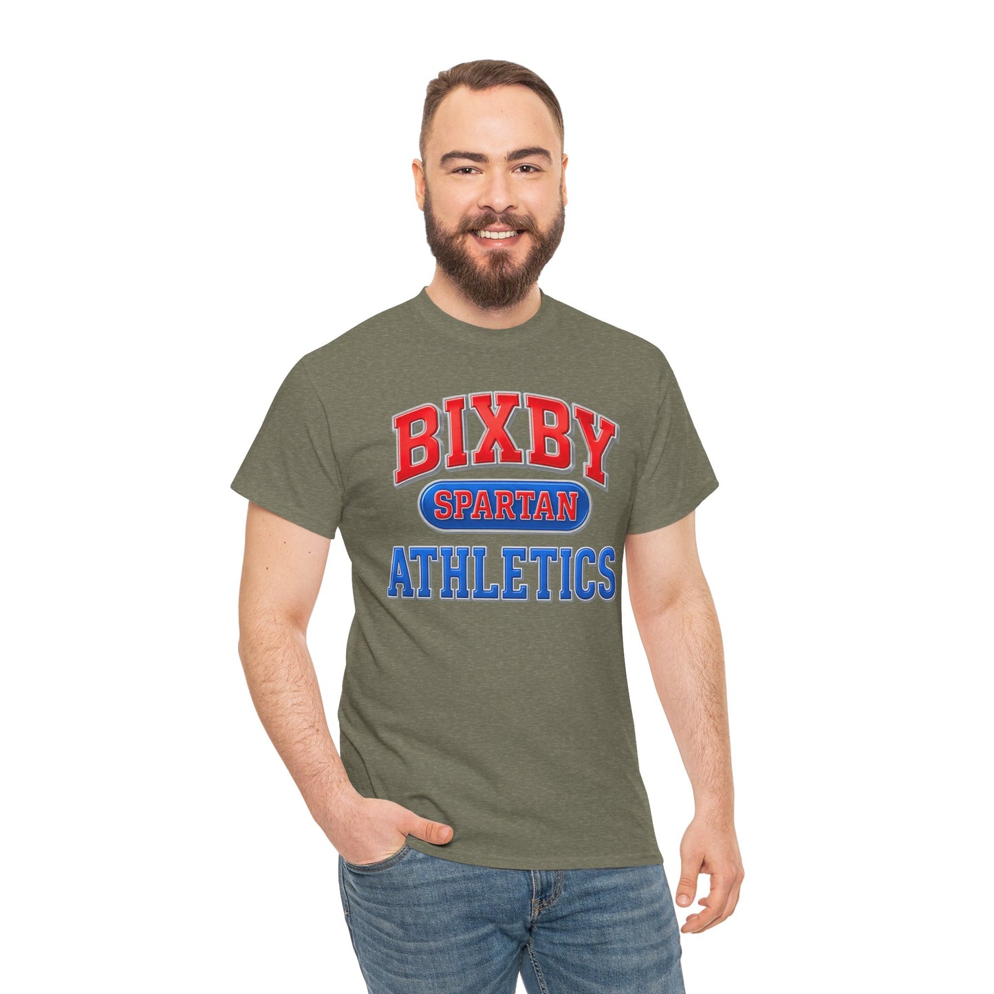 Bixby Spartan Athletics Metallic Gildan Tee