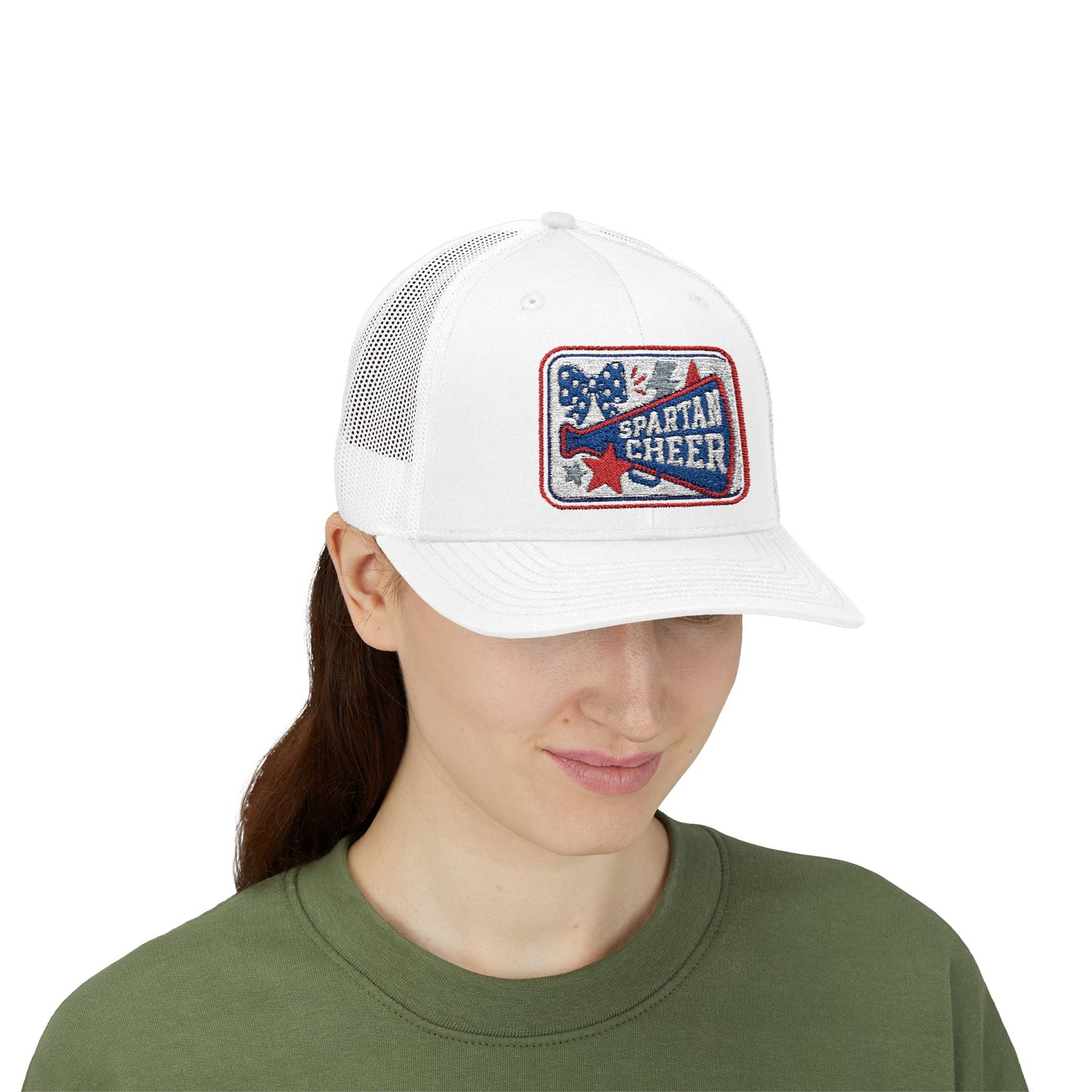 Spartan Cheer Embroidered Trucker Snapback