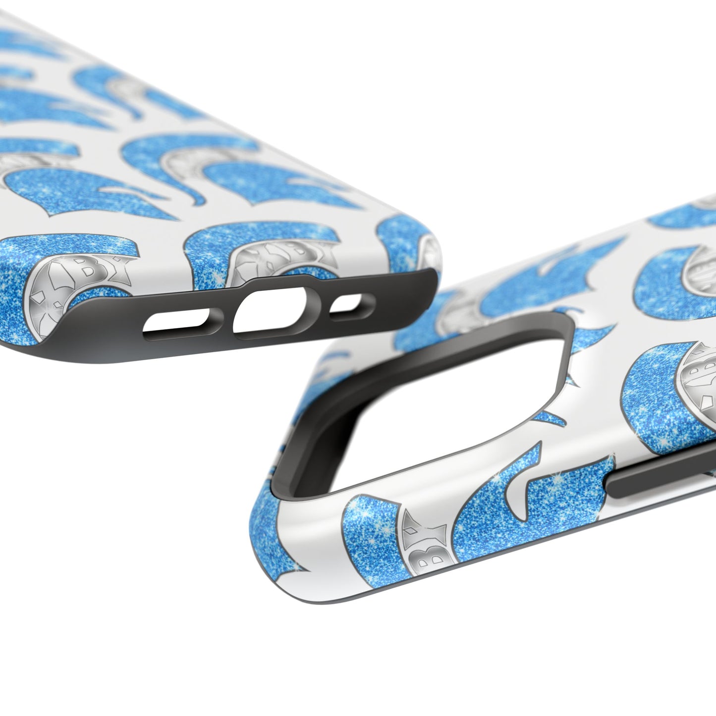 Bixby Spartan Blue Bling Logo Impact Resistant iPhone Case