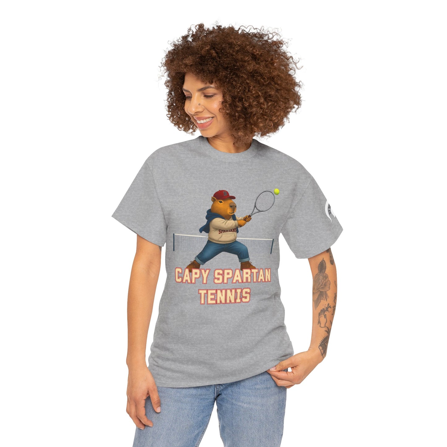 Capy Spartan Tennis Gildan Tee