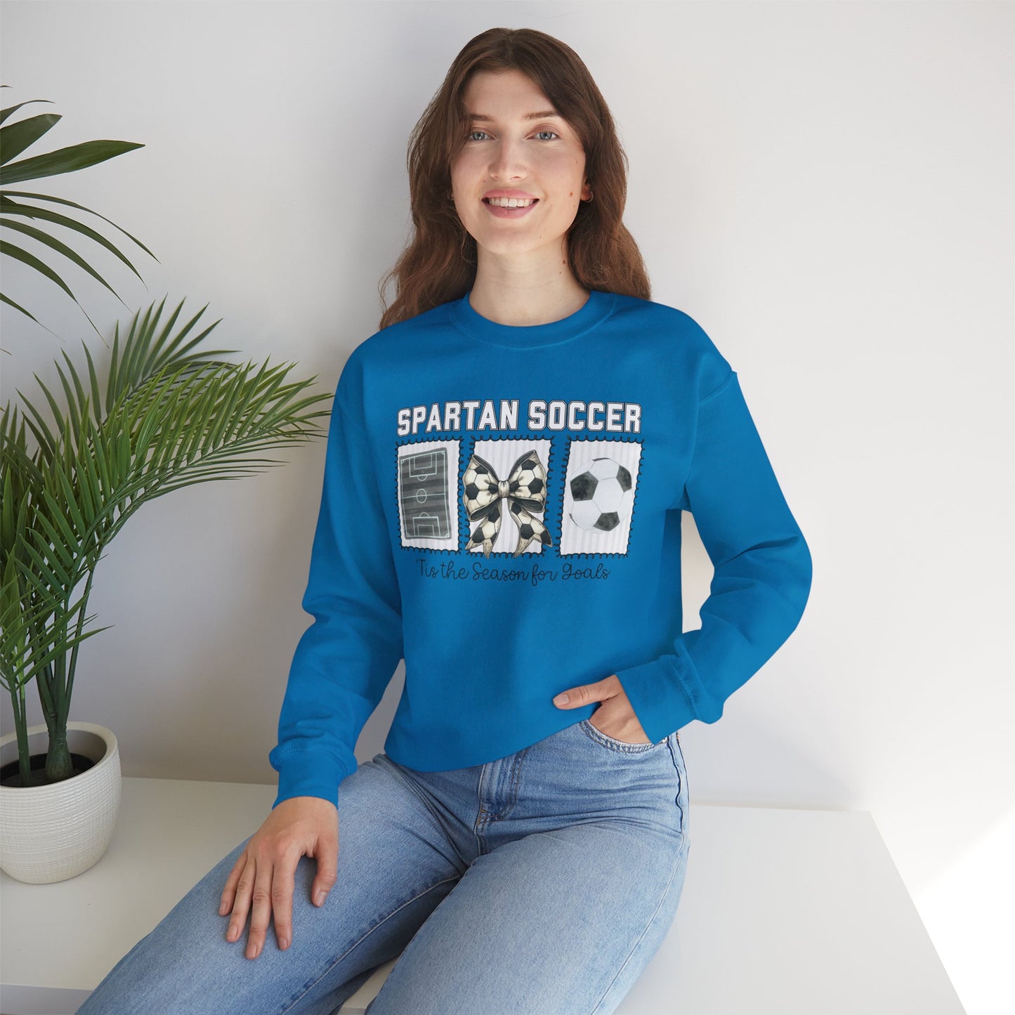 Spartan Tis The Season For Goals Gildan Sweatshirt