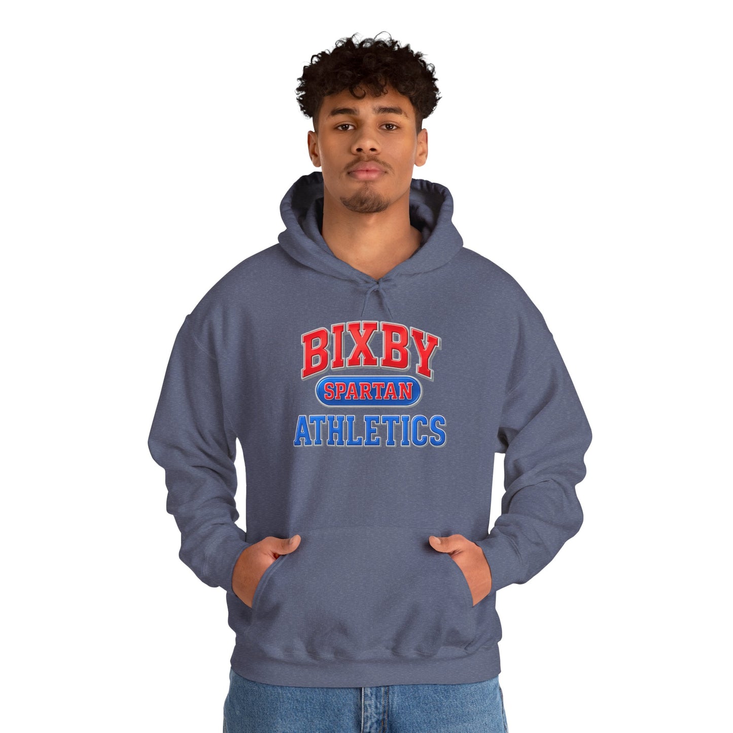 Bixby Spartan Athletics Metallic Gildan Hoodie