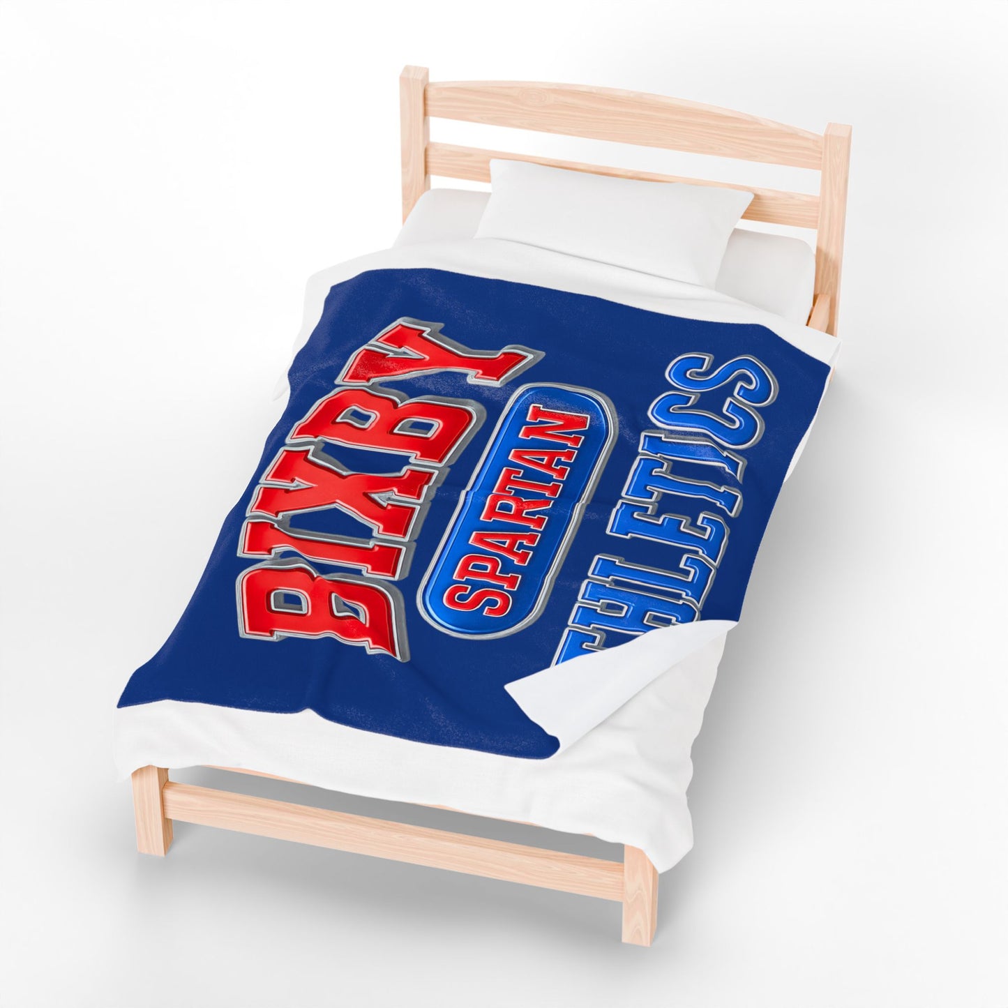 Bixby Spartan Athletics Velveteen Plush Blanket
