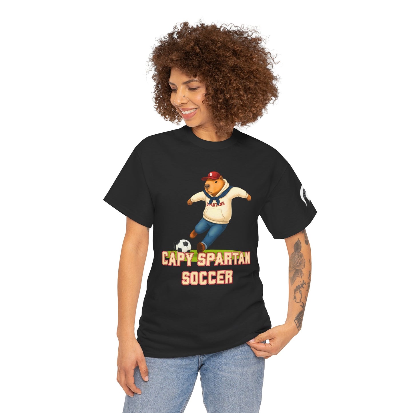 Capy Spartan Soccer Gildan Tee
