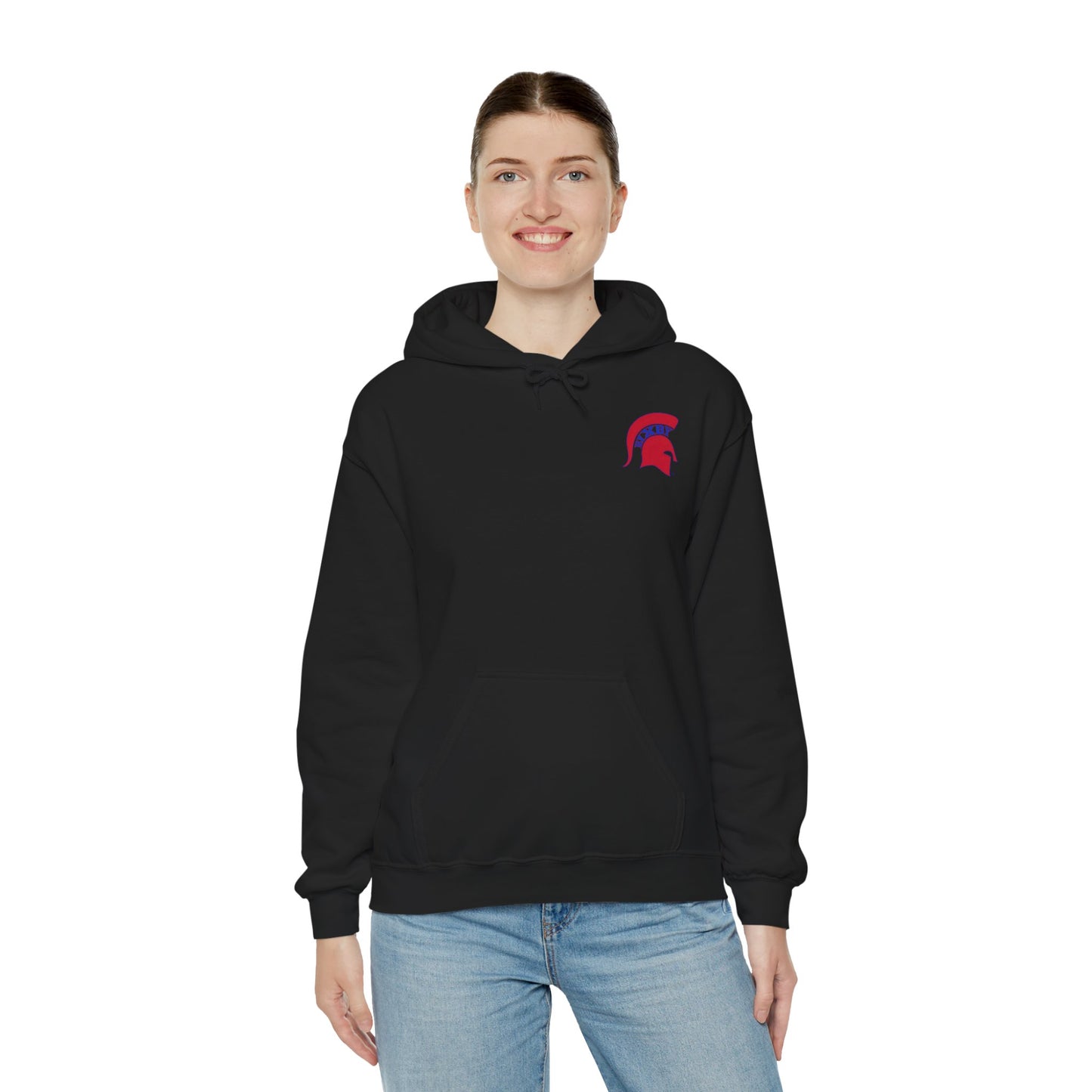 Spartan Soccer Club Distressed Crest Gildan Hoodie