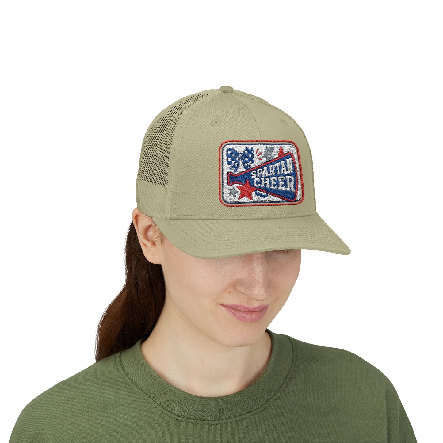 Spartan Cheer Embroidered Trucker Snapback
