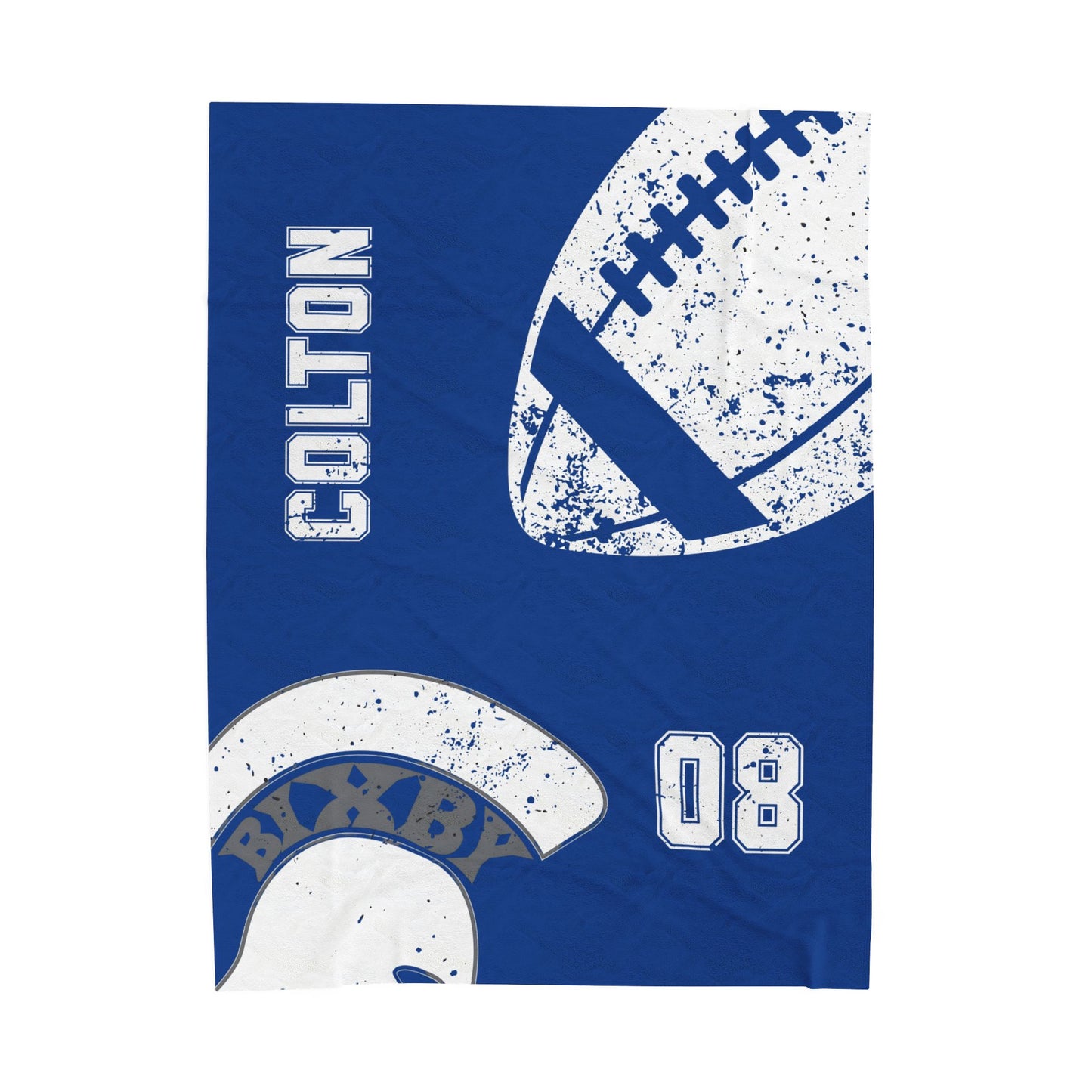 Spartan Football Velveteen Plush Blanket - Customized