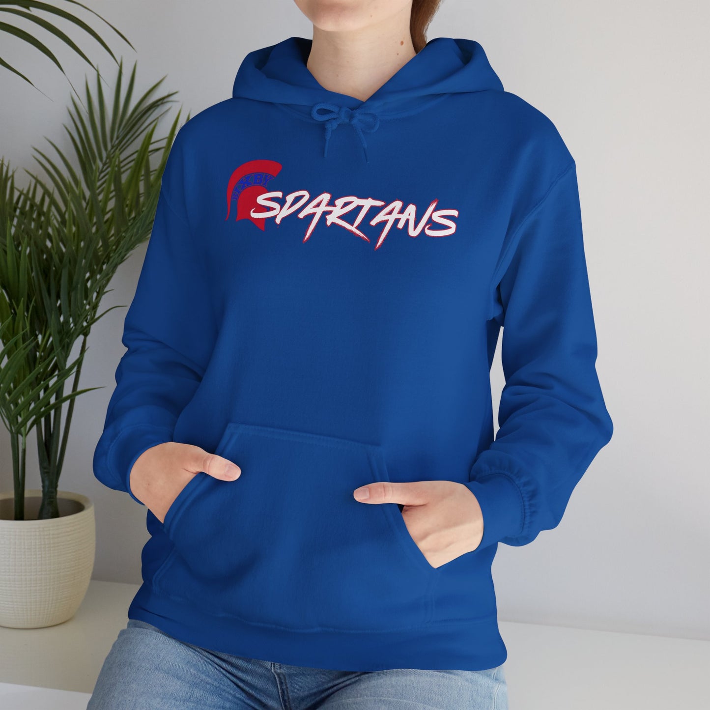 Spartans Red Logo Gildan Hoodie
