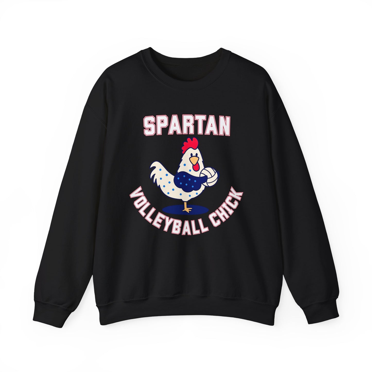 Bixby Spartan Volleyball Chick Gildan Sweatshirt
