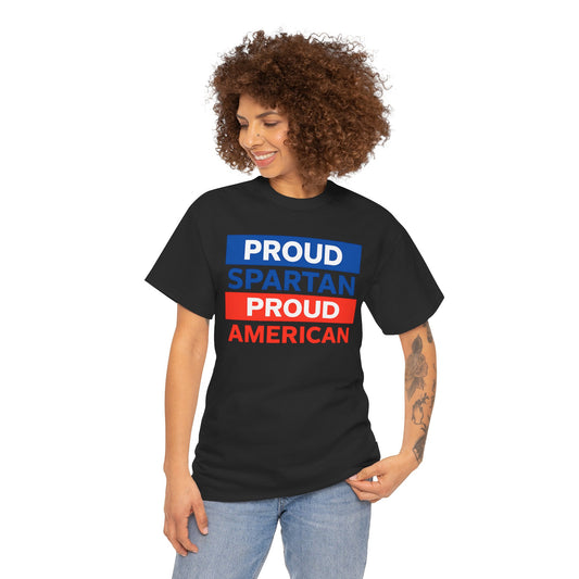 Proud Spartan Proud American Gildan Tee