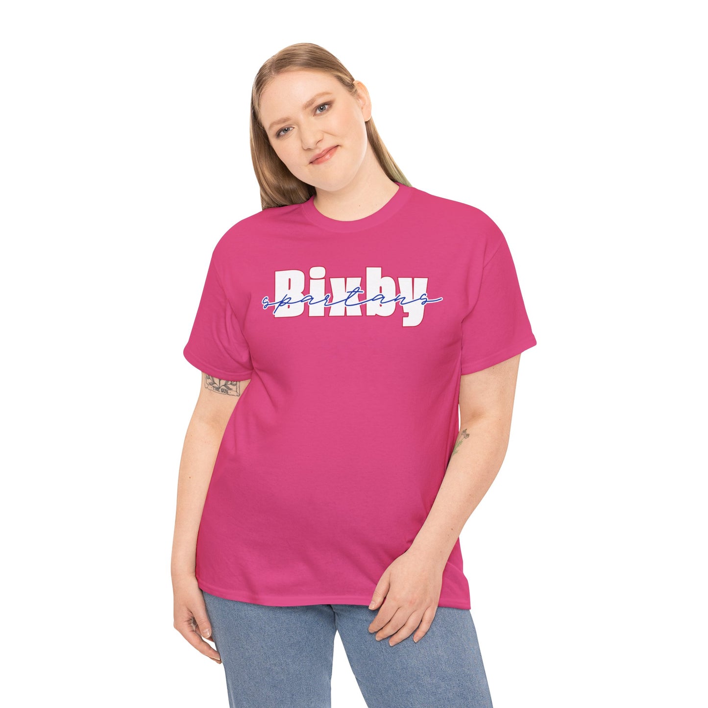 Bixby Spartans Cursive Gildan Tee