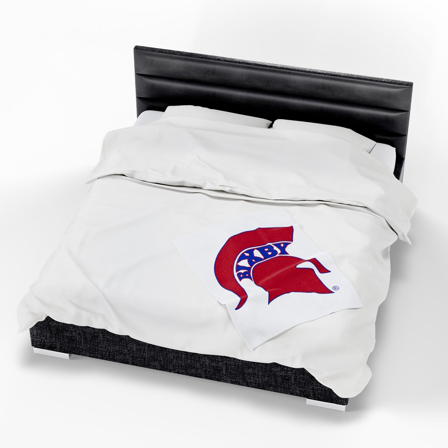 Spartan Red Logo Velveteen Plush Blanket