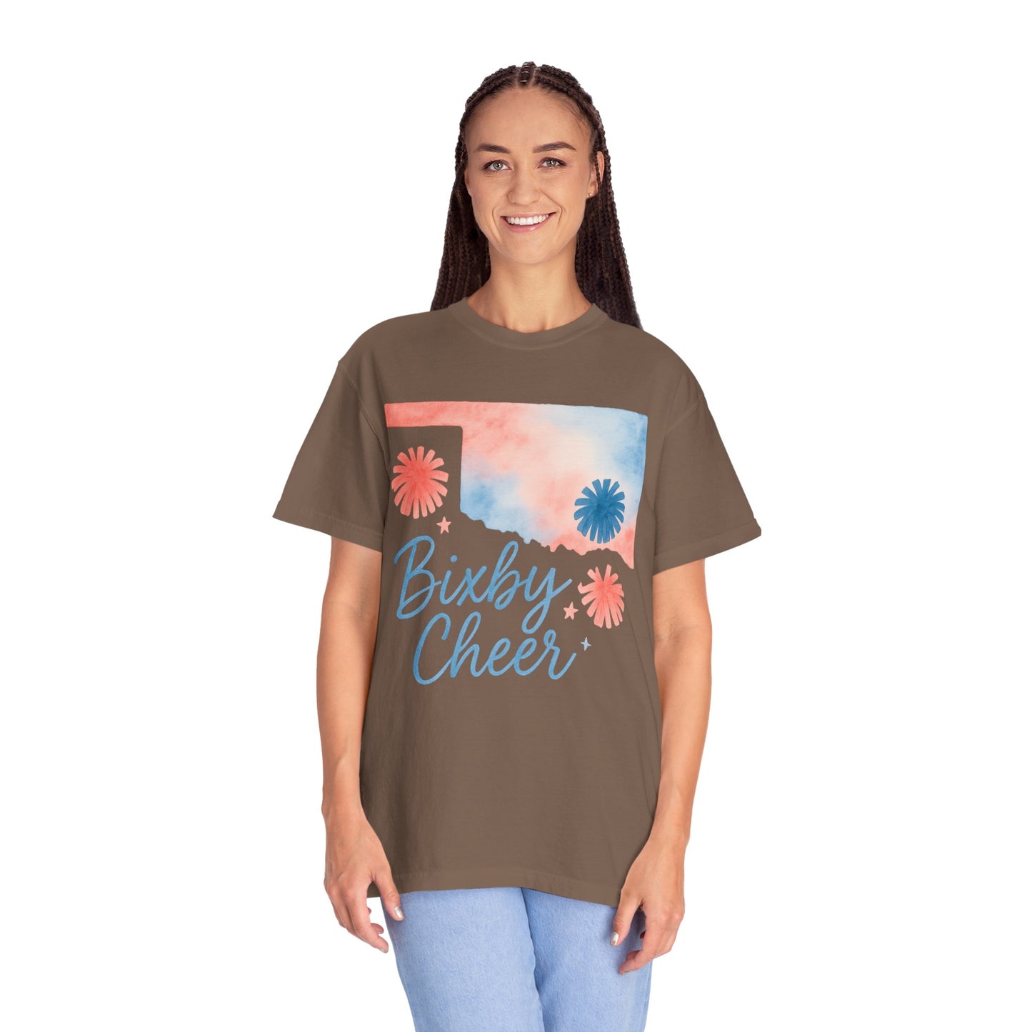 Cheer Bixby OK Watercolor Comfort Colors Tee