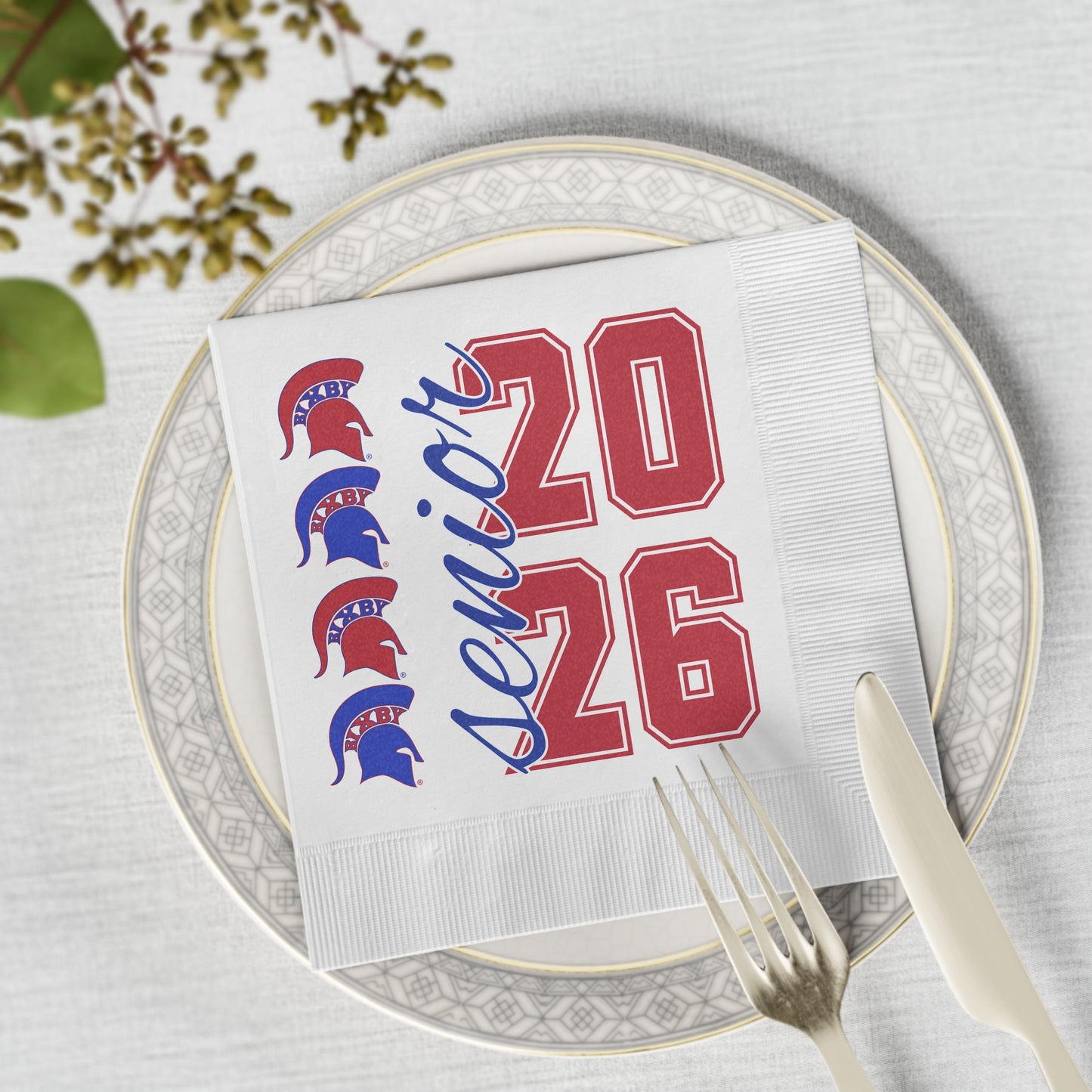 Bixby Spartan Senior Class 2026 Party Napkin