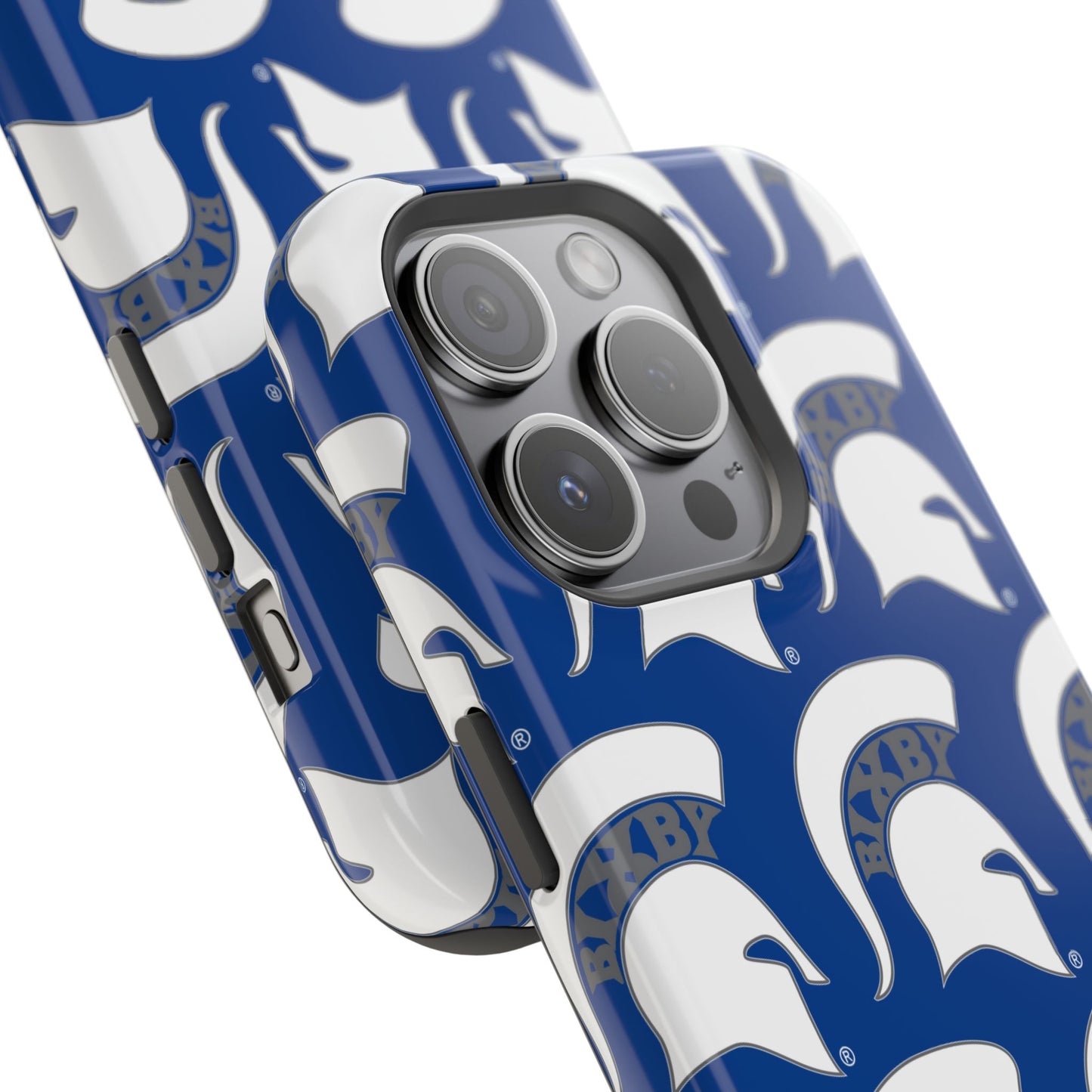 Bixby Spartan White Logo Impact Resistant iPhone Case