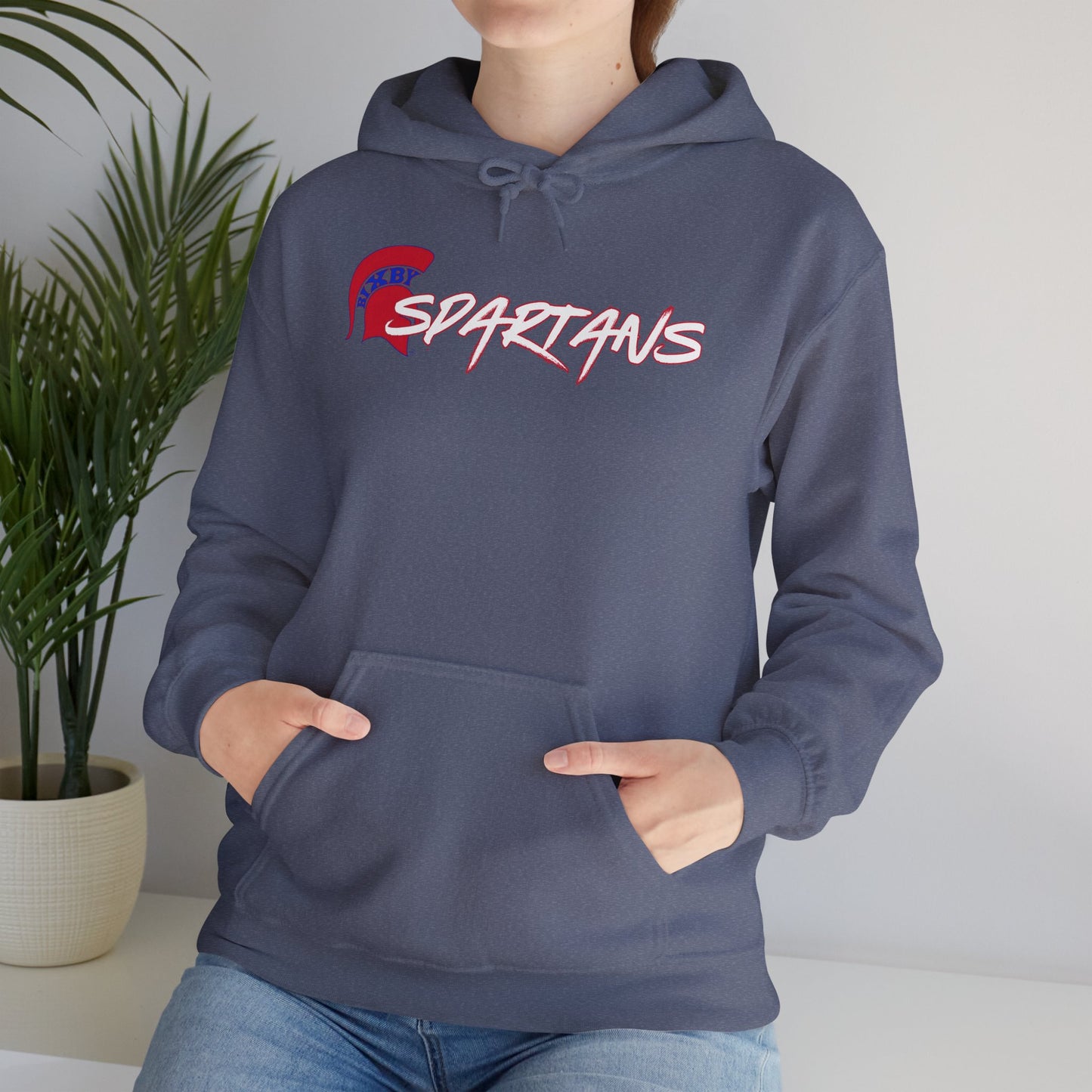 Spartans Red Logo Gildan Hoodie