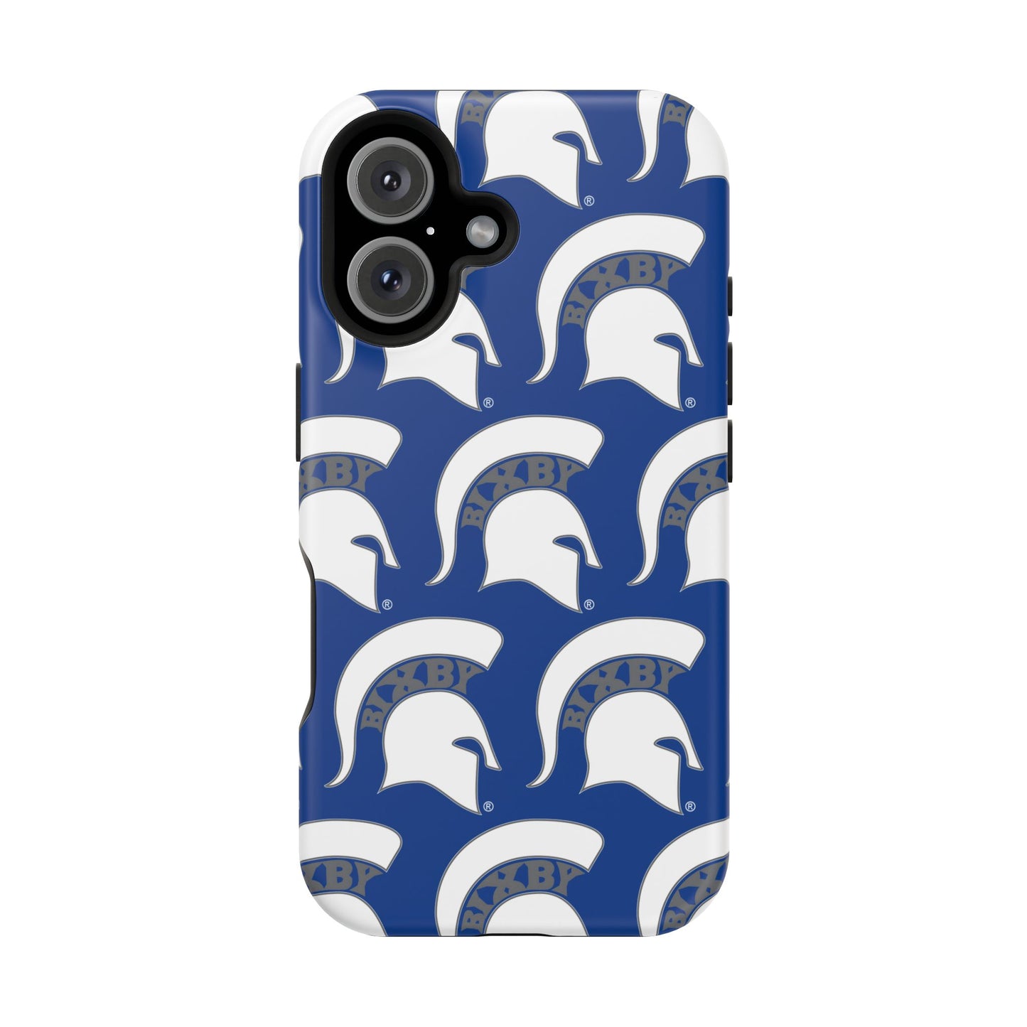Bixby Spartan White Logo Impact Resistant iPhone Case