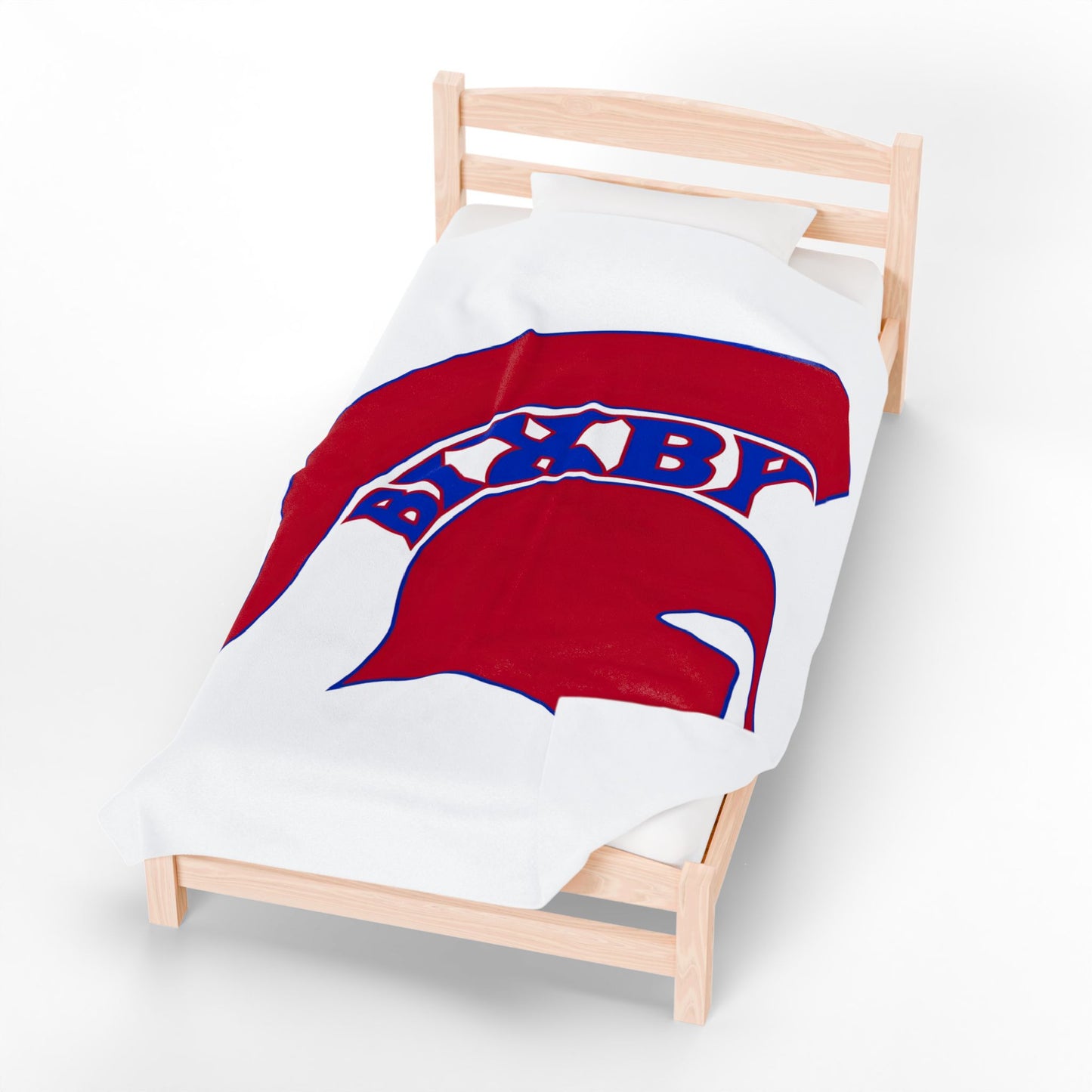Spartan Red Logo Velveteen Plush Blanket