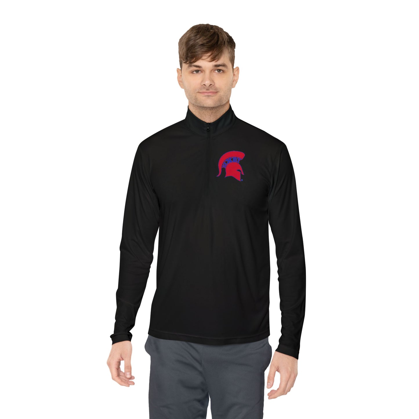 Spartan Red Logo Quarter-Zip Pullover