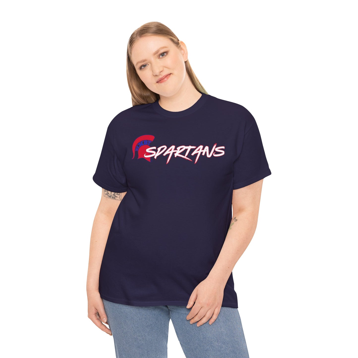 Spartans Blue Logo Gildan Tee