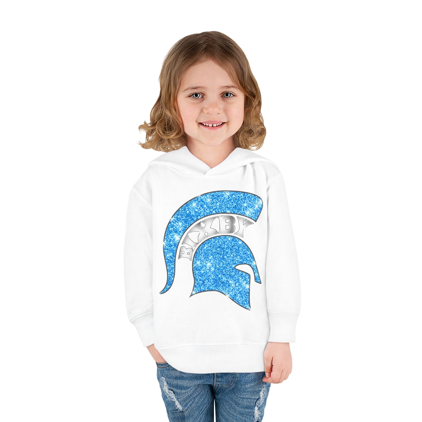 Bixby Spartans Blue Bling Toddler Rabbit Skins Sweatshirt