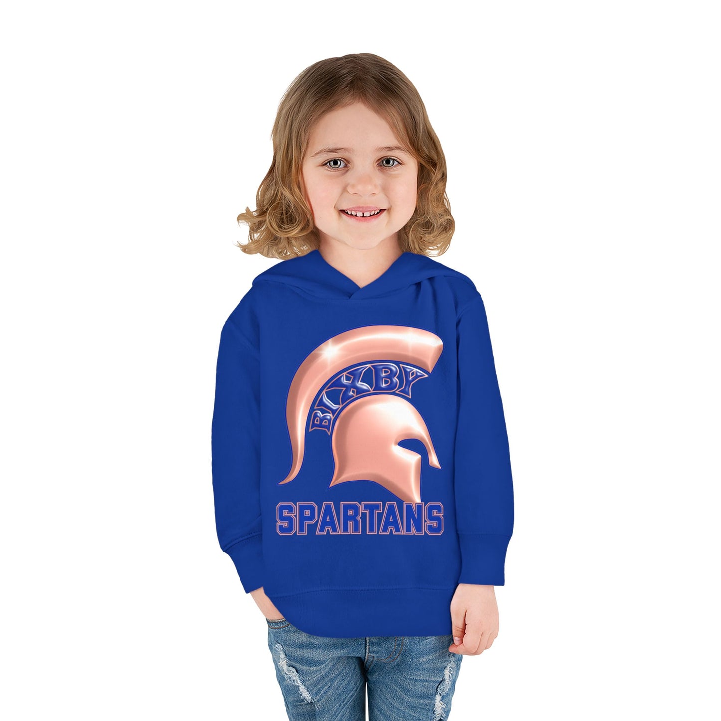 Bixby Spartans Metallic Rose Gold Toddler Rabbit Skins Hoodie