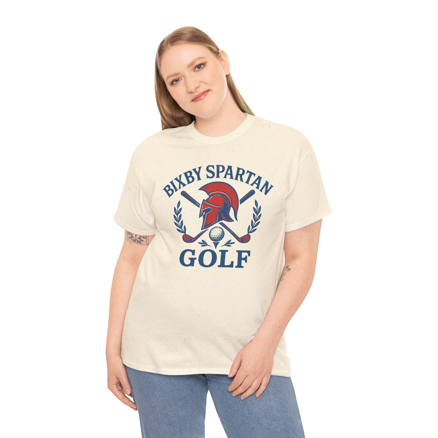 Bixby Spartans Golf Crest Gildan Tee