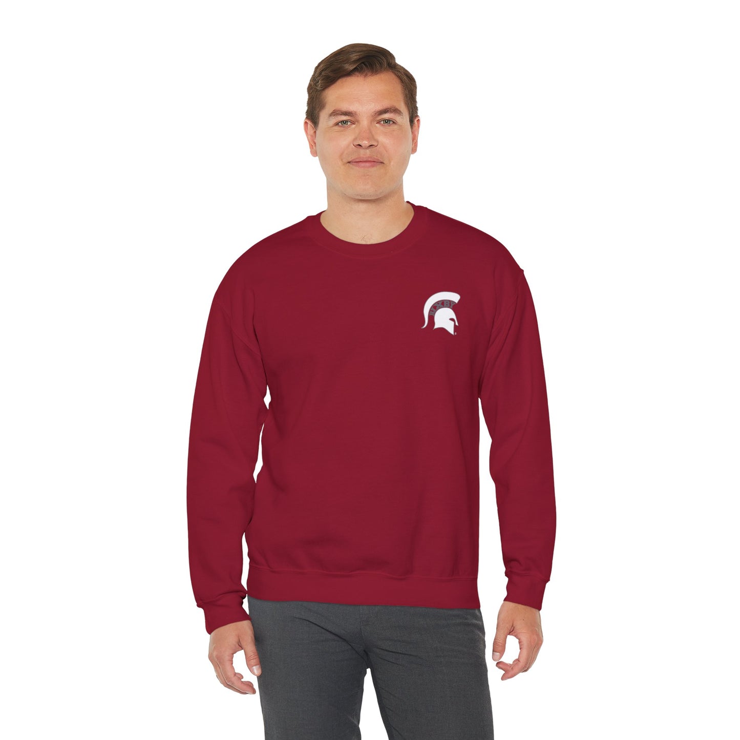 Spartan White Logo Gildan Sweatshirt