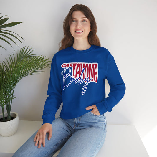 Custom City Name Oklahoma Crewneck Gildan Sweatshirt