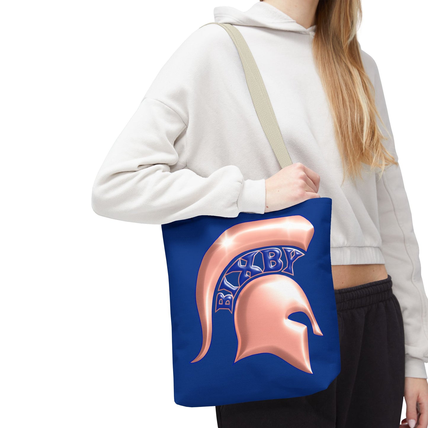 Bixby Spartan Metallic Rose Gold Tote Bag
