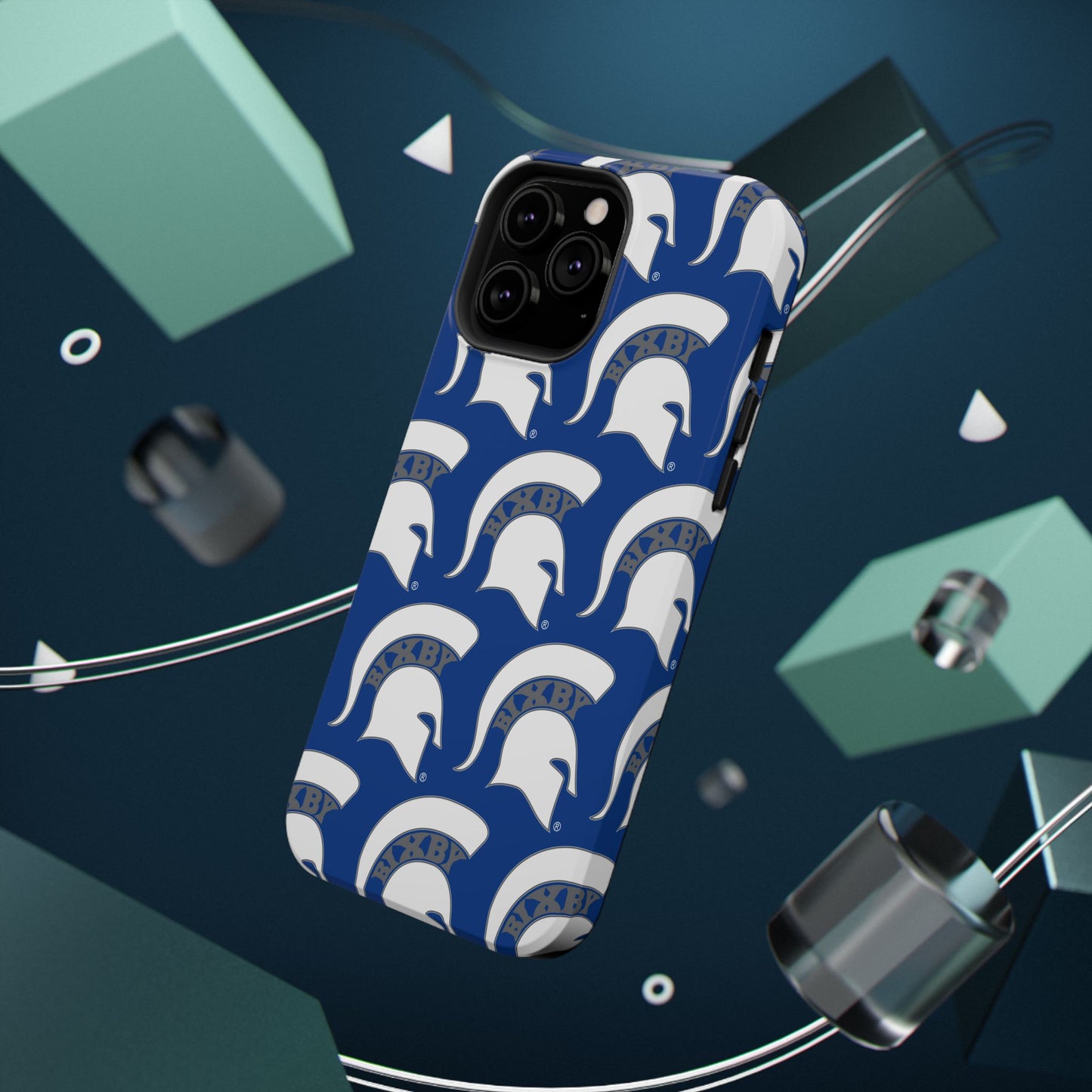 Bixby Spartan White Logo Impact Resistant iPhone Case