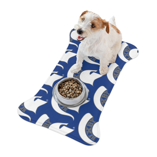 Spartan White Logo Pet Feeding Mat
