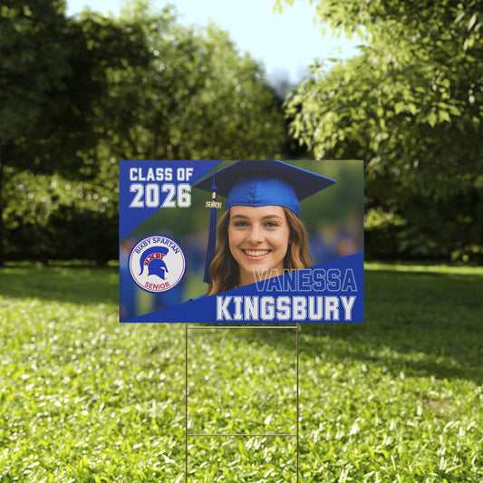 Bixby Spartan Senior Graduate Yard Sign