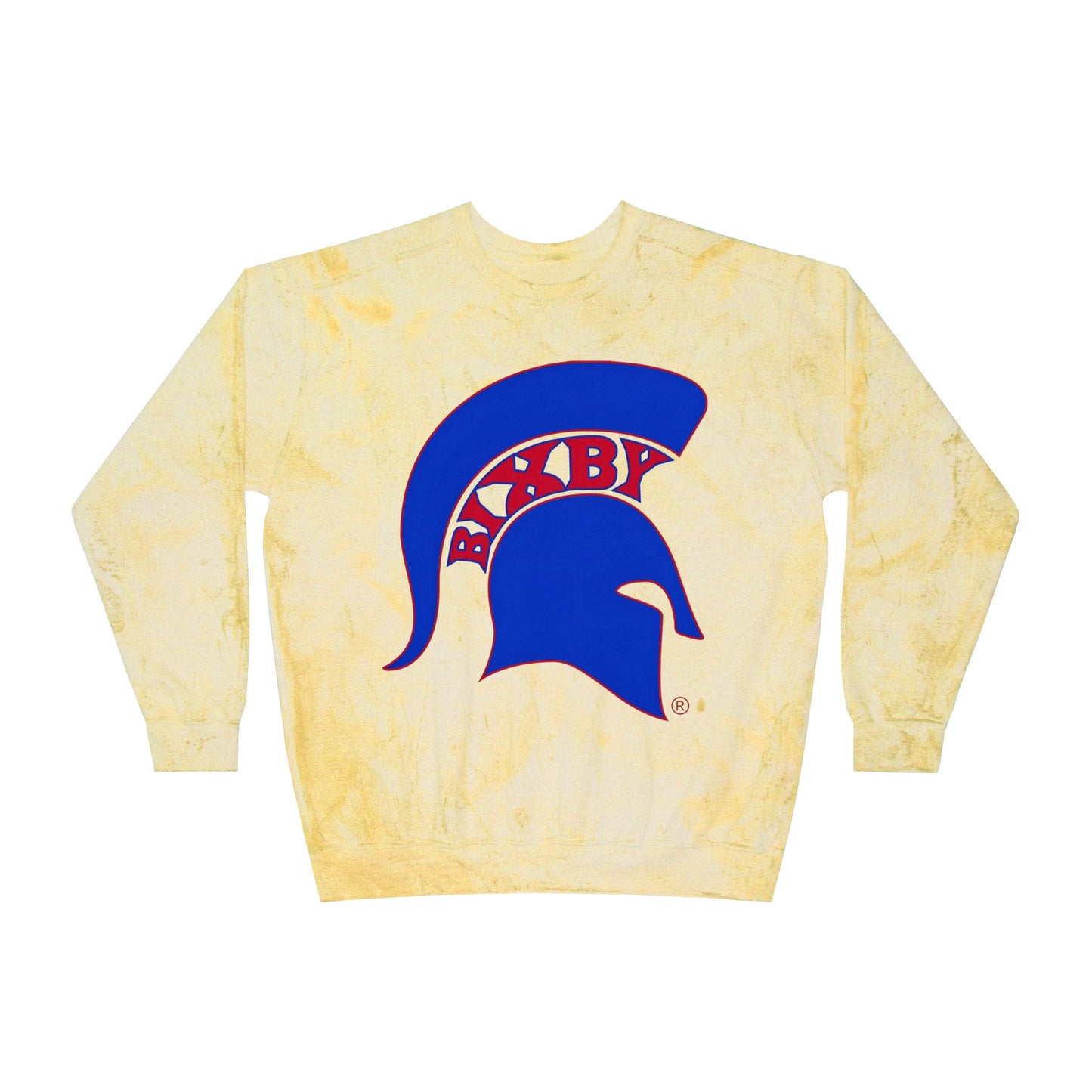 Spartans Blue Logo Comfort Colors Tie-Dye Sweatshirt