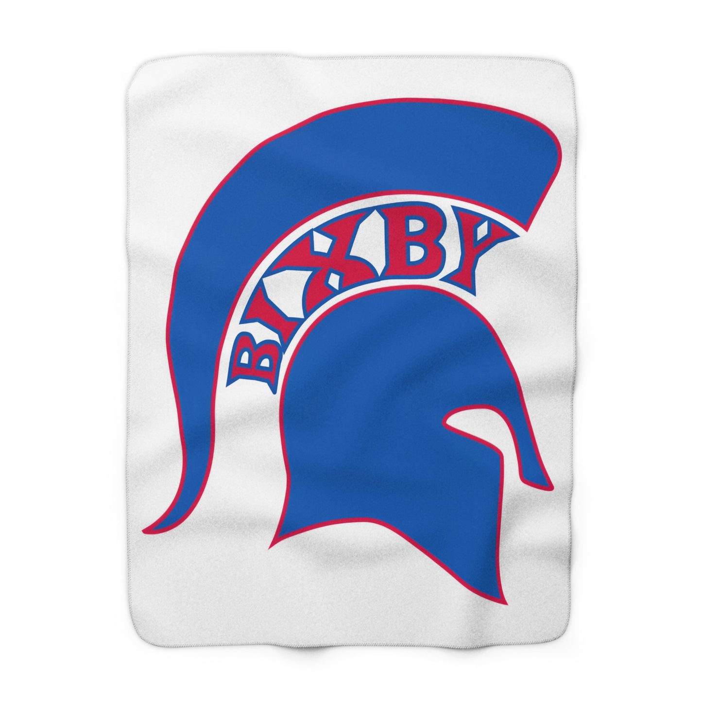 Spartan Blue Logo Sherpa Fleece Blanket