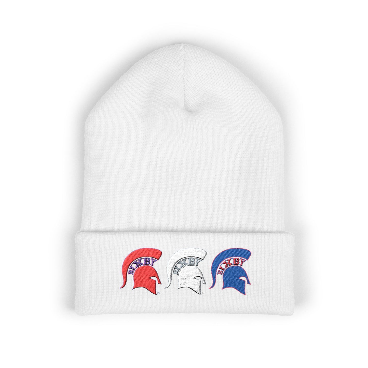 Bixby Spartan Red, White and Blue Embroidered Cuffed Beanie