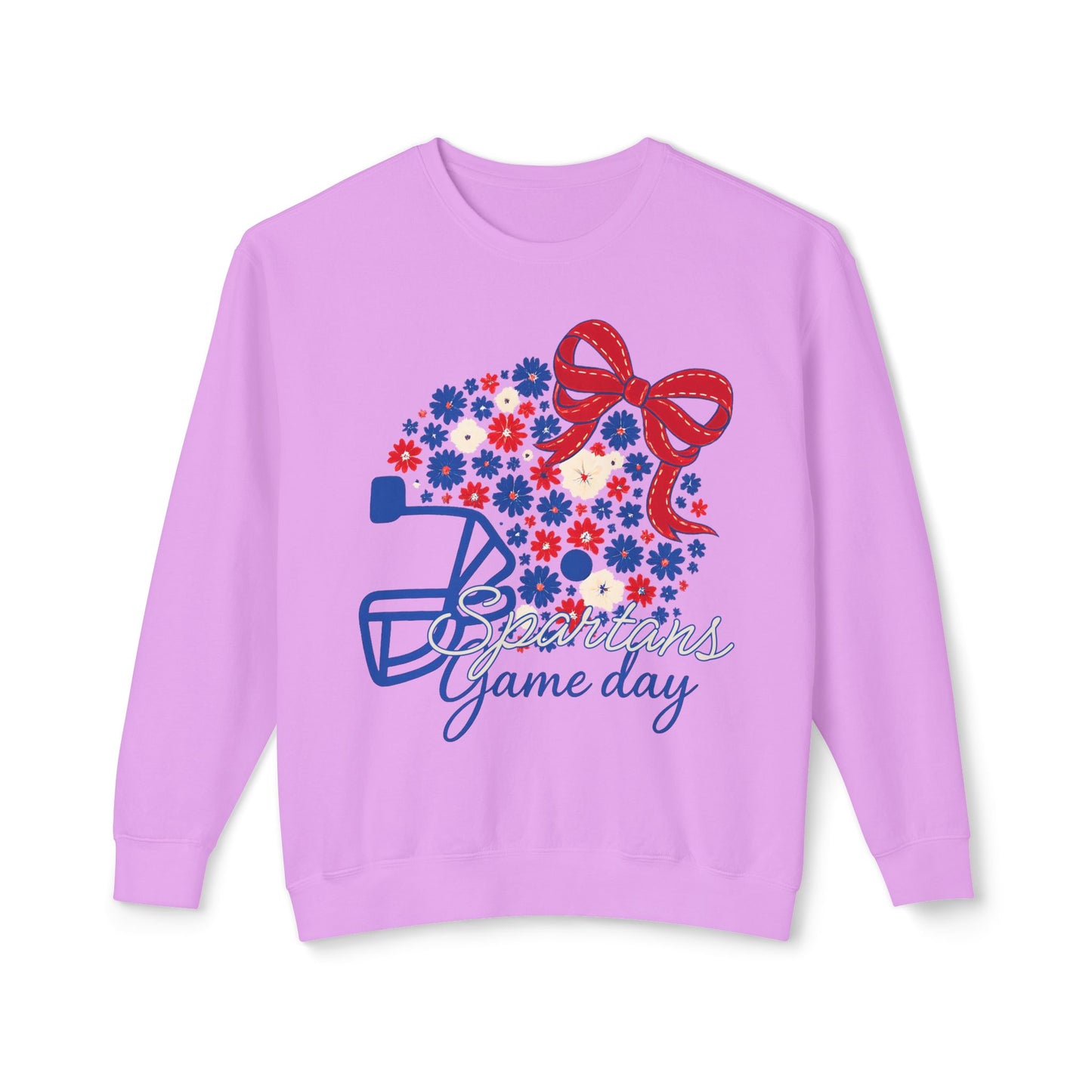 Spartans Floral Helmet Premium Comfort Colors Sweatshirt