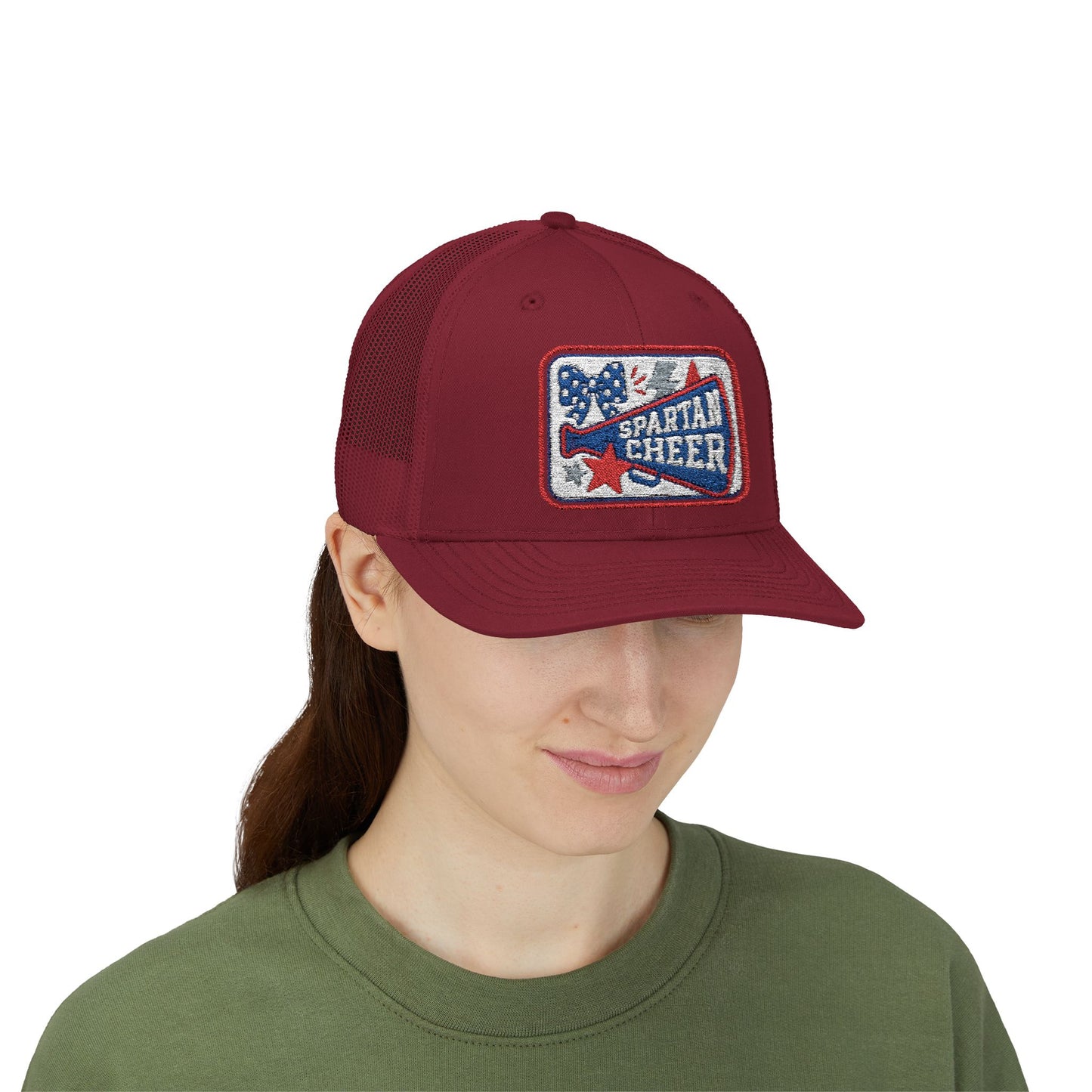 Spartan Cheer Embroidered Trucker Snapback