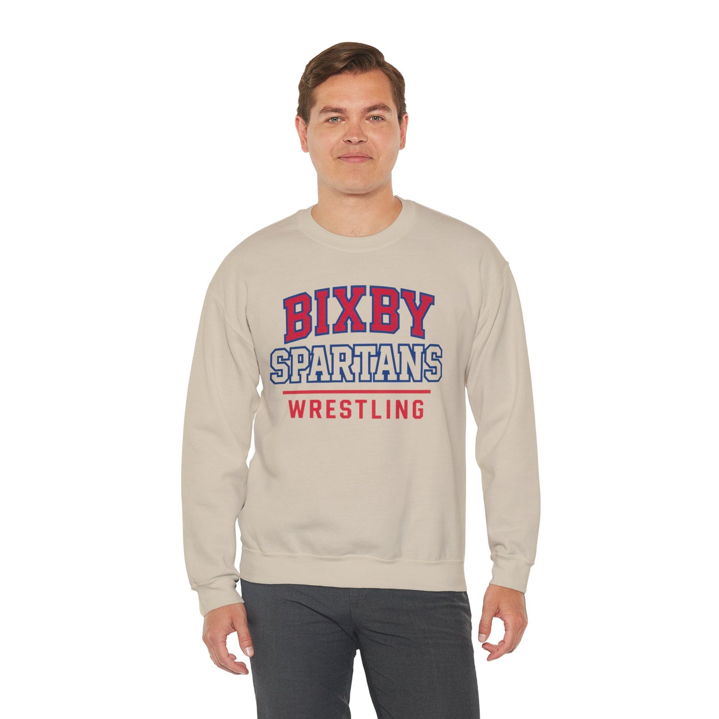 Bixby Spartan Wrestling Gildan Sweatshirt